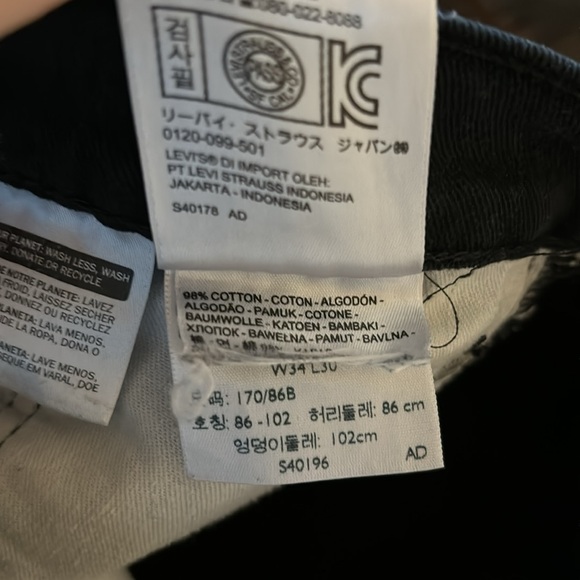 Levi’s 514 Black Jeans - Picture 8 of 8